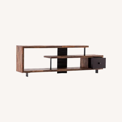 Used West Elm Staggered Reclaimed Peroba & Walnut Media Console  for sale on AptDeco