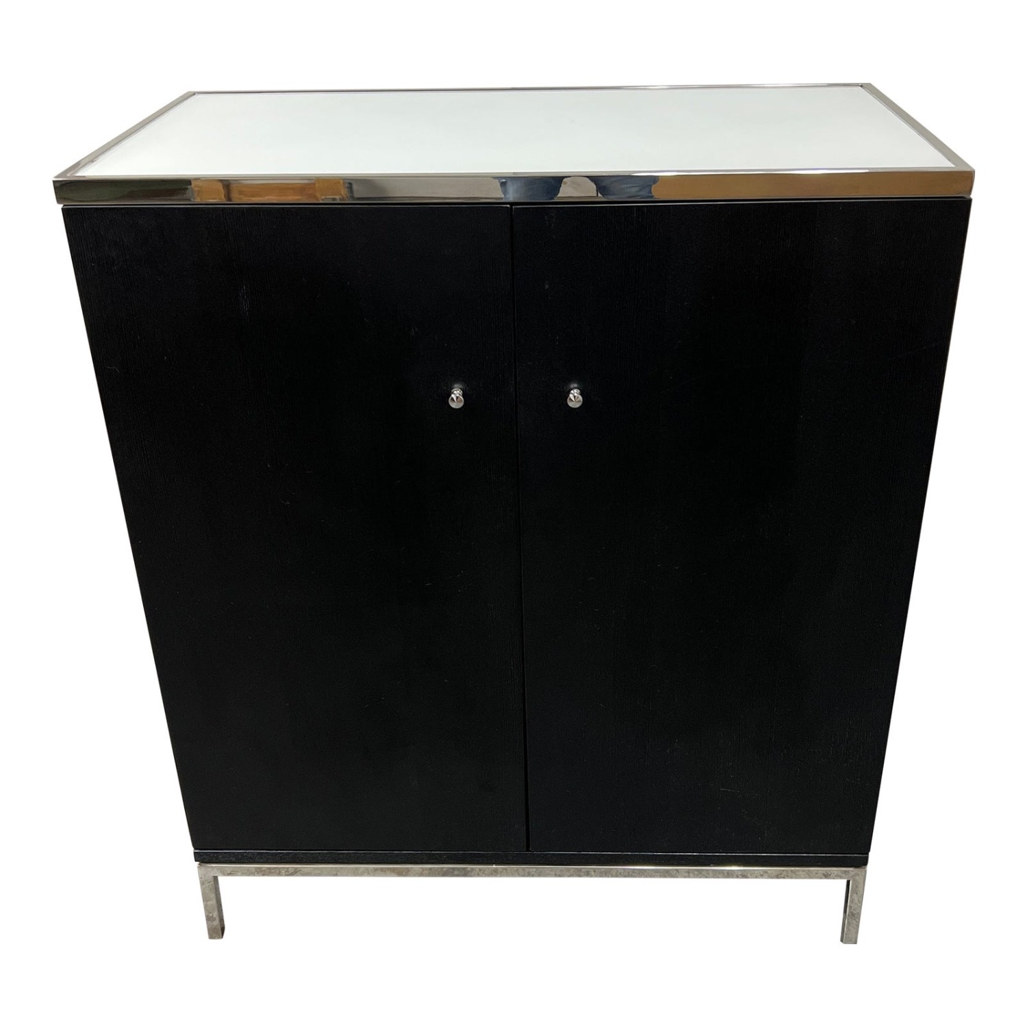 Mitchell Gold + Bob Williams Manning Black Wood Bar Cart - image-1