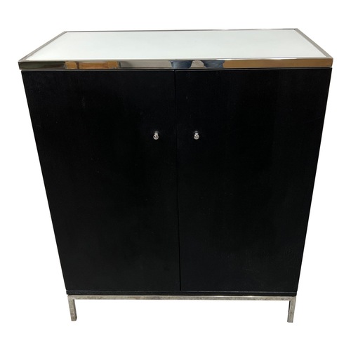 Used Mitchell Gold + Bob Williams Manning Black Wood Bar Cart for sale on AptDeco