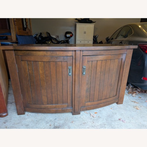 Used Andes International Dark Brown Wood Sideboard for sale on AptDeco