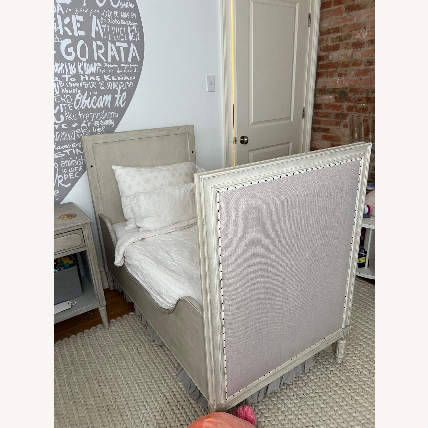 Restoration Hardware Marcelle Upholstered Crib - image-8