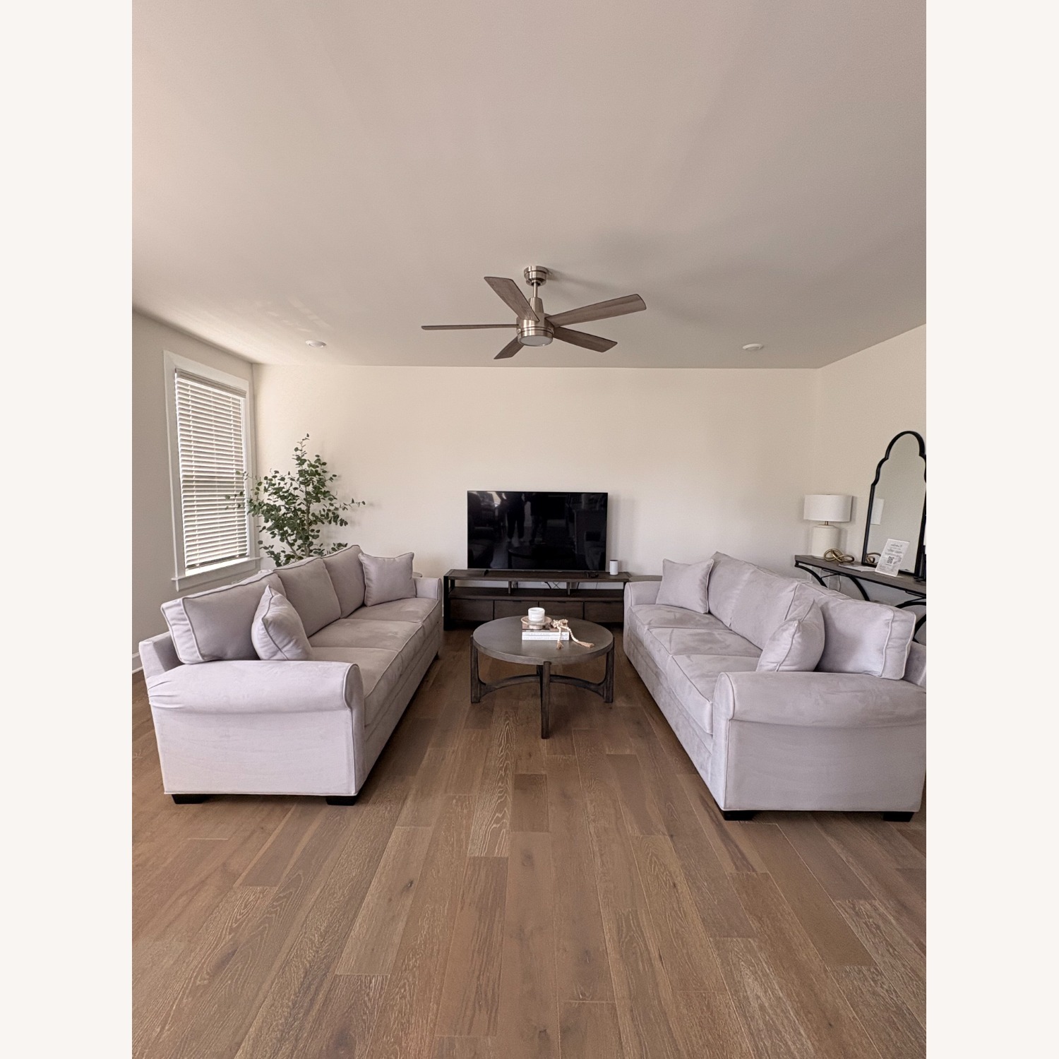 Wellsley Light Gray 2 Seater Sofa - image-2