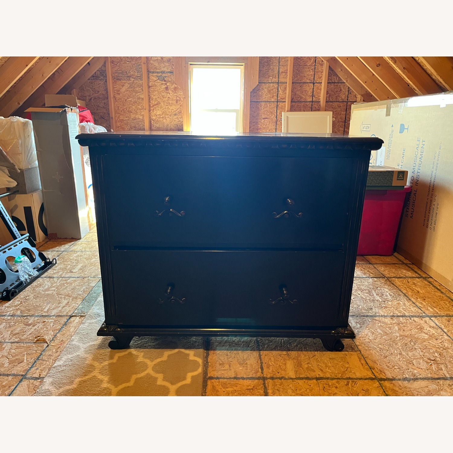 Thomasville Furniture Industries Black Wood Chest - image-1