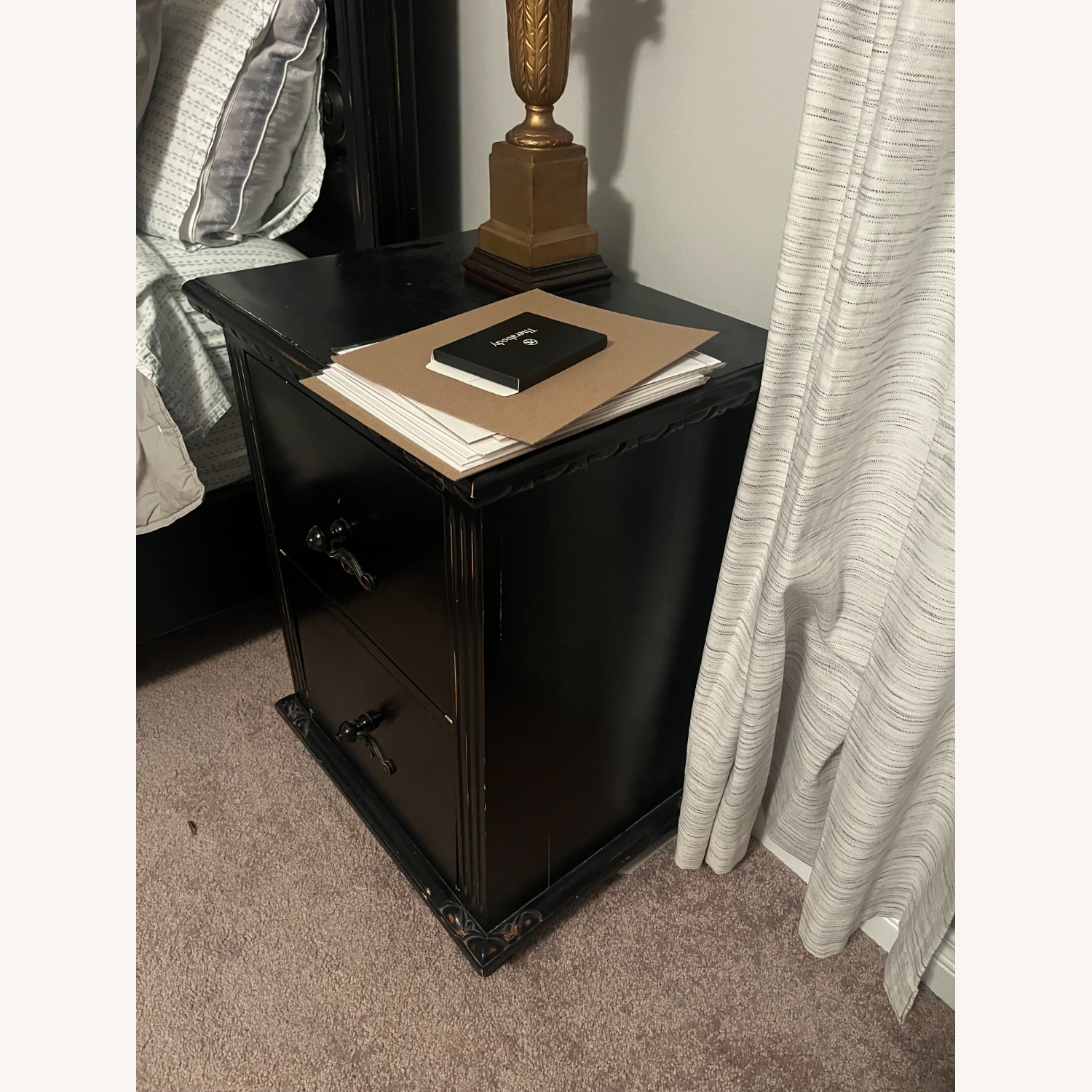 Thomasville Furniture Industries Black Nightstand - image-2