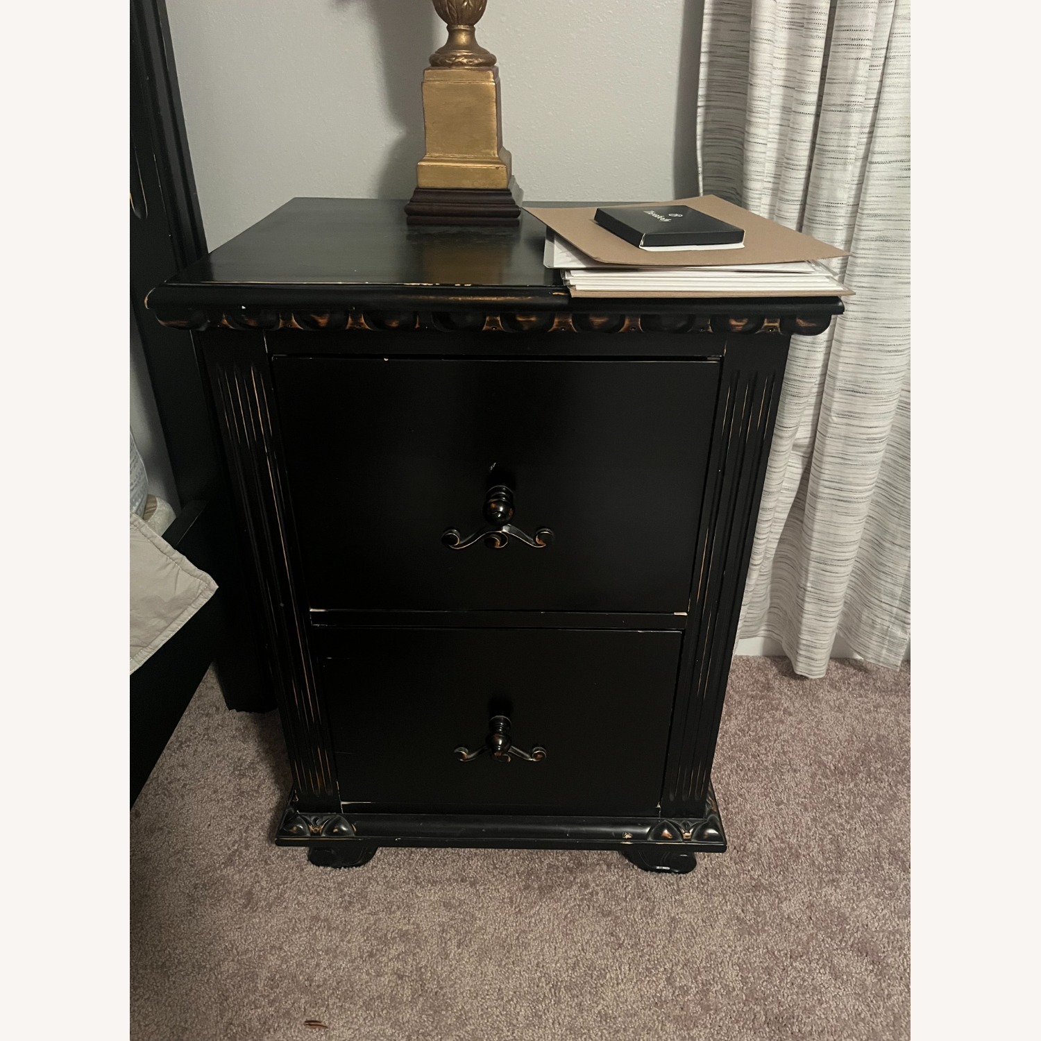 Thomasville Furniture Industries Black Nightstand - image-1