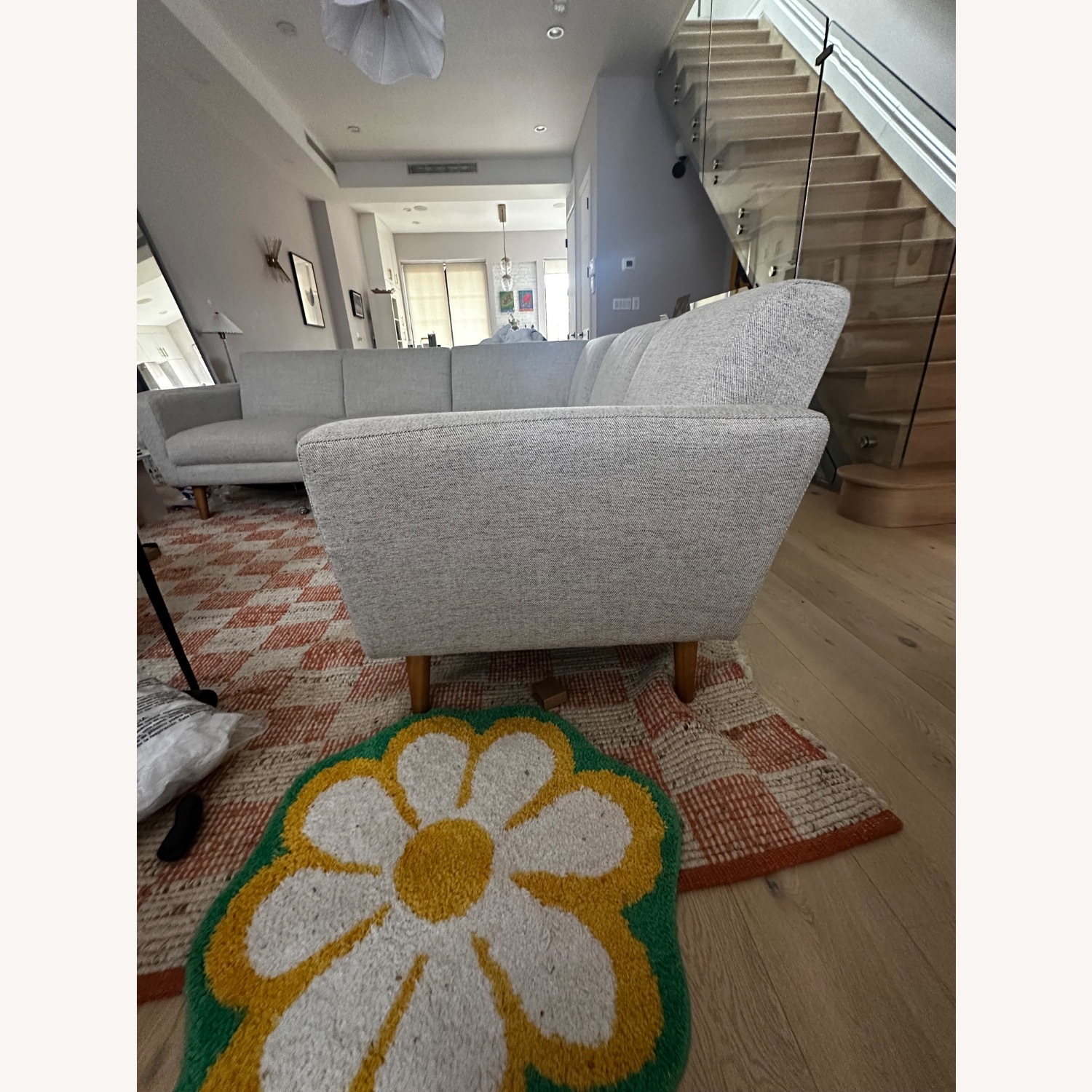 West Elm Oliver Light Gray 3+ Piece Sectional - image-3