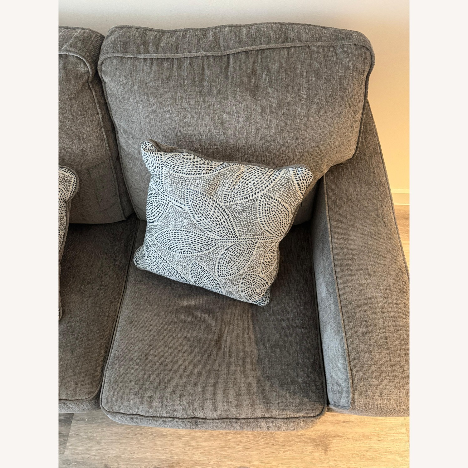 Ashley Furniture Bristaview Light Gray Fabric Loveseat - image-4