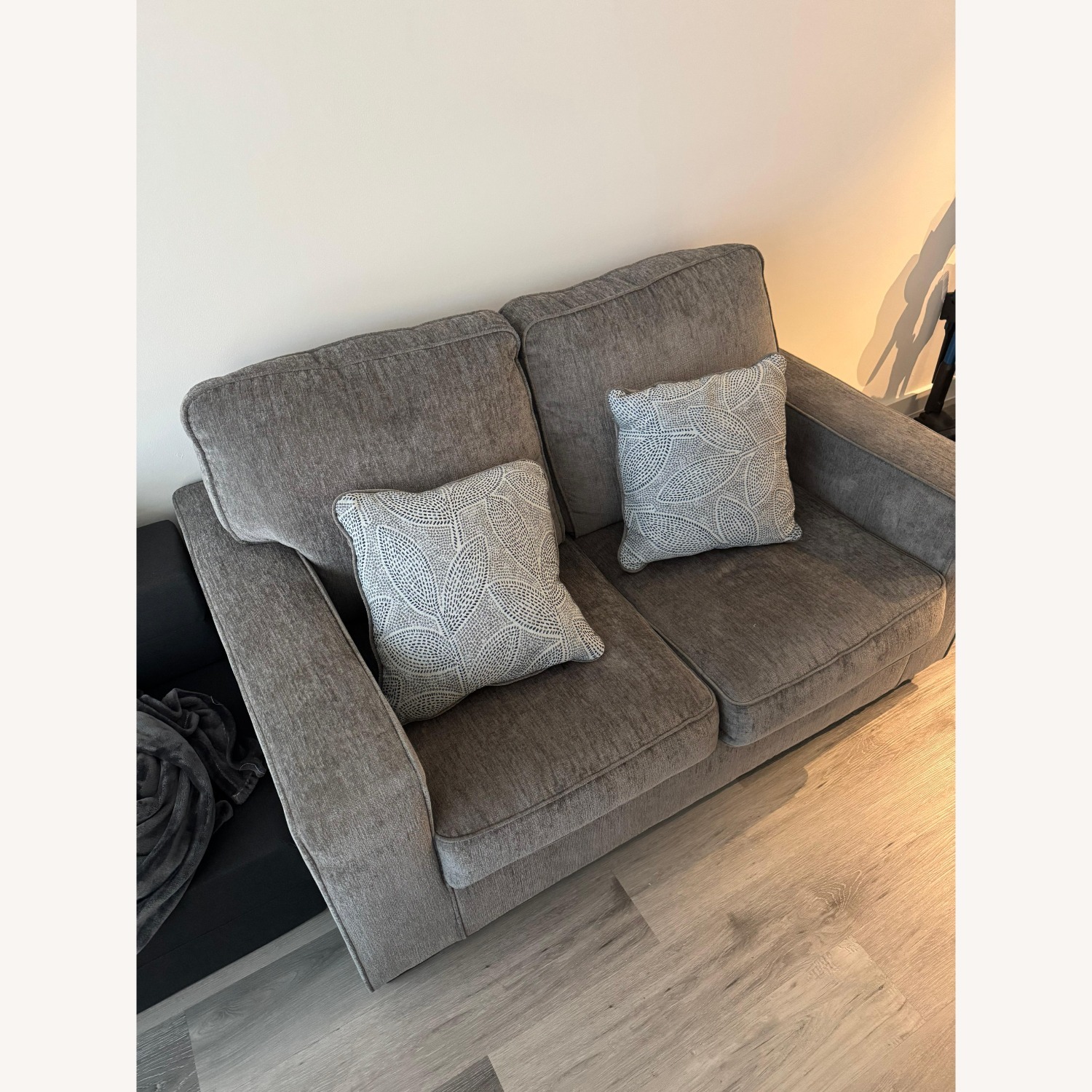 Ashley Furniture Bristaview Light Gray Fabric Loveseat - image-2