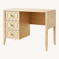 Anthropologie Natural Textured Trellis Desk