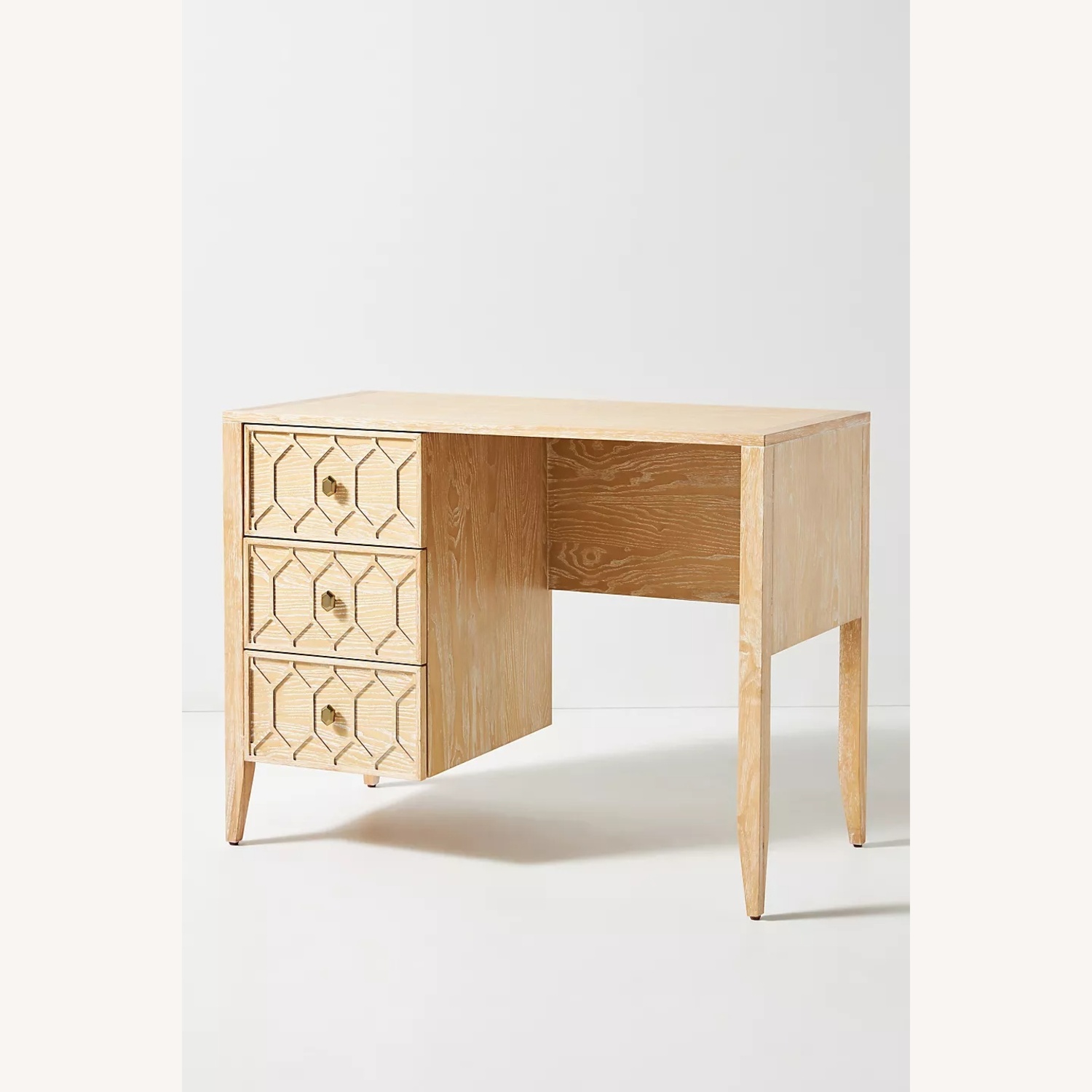 Anthropologie Natural Textured Trellis Desk - image-6