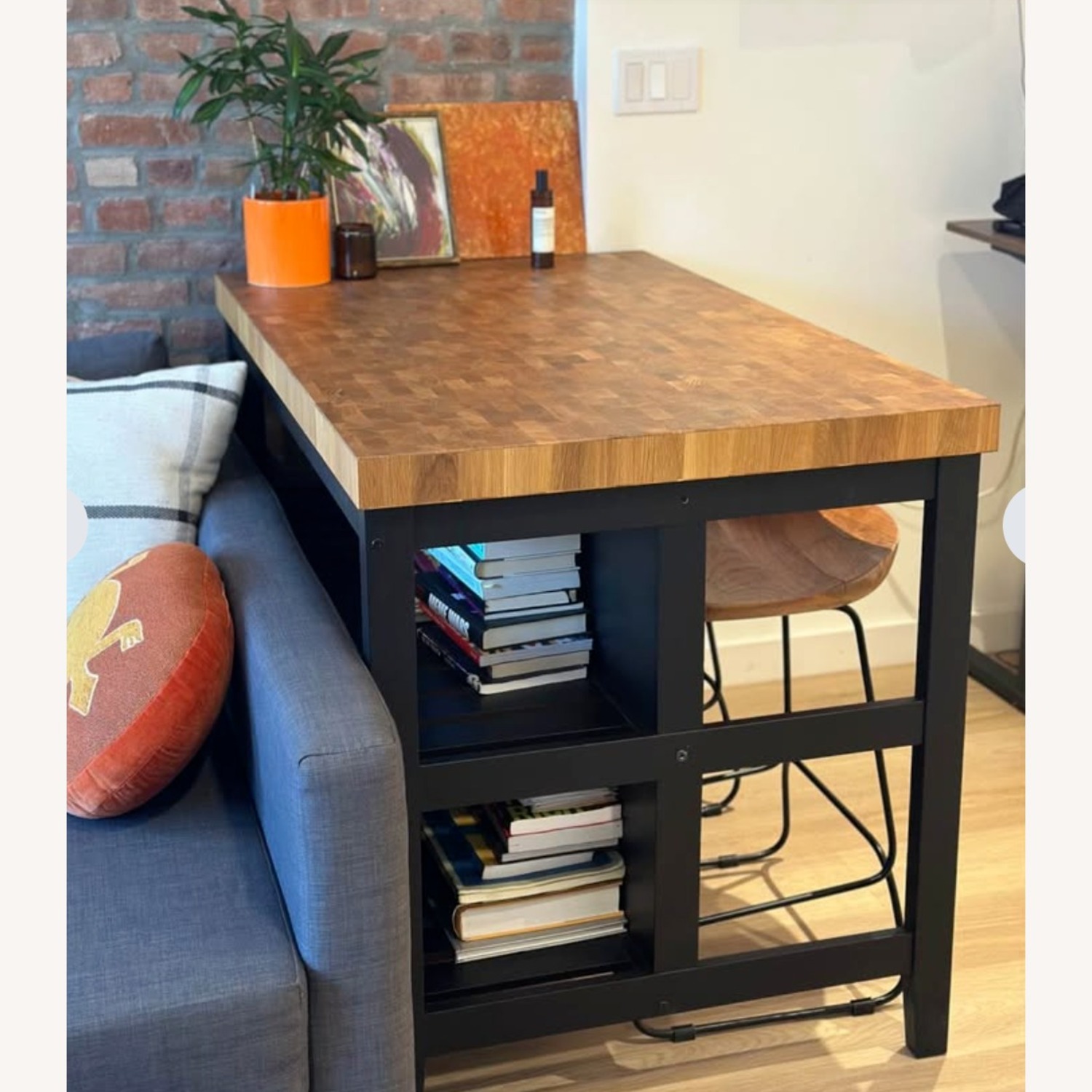 IKEA VADHOLMA Black Kitchen Island - image-2