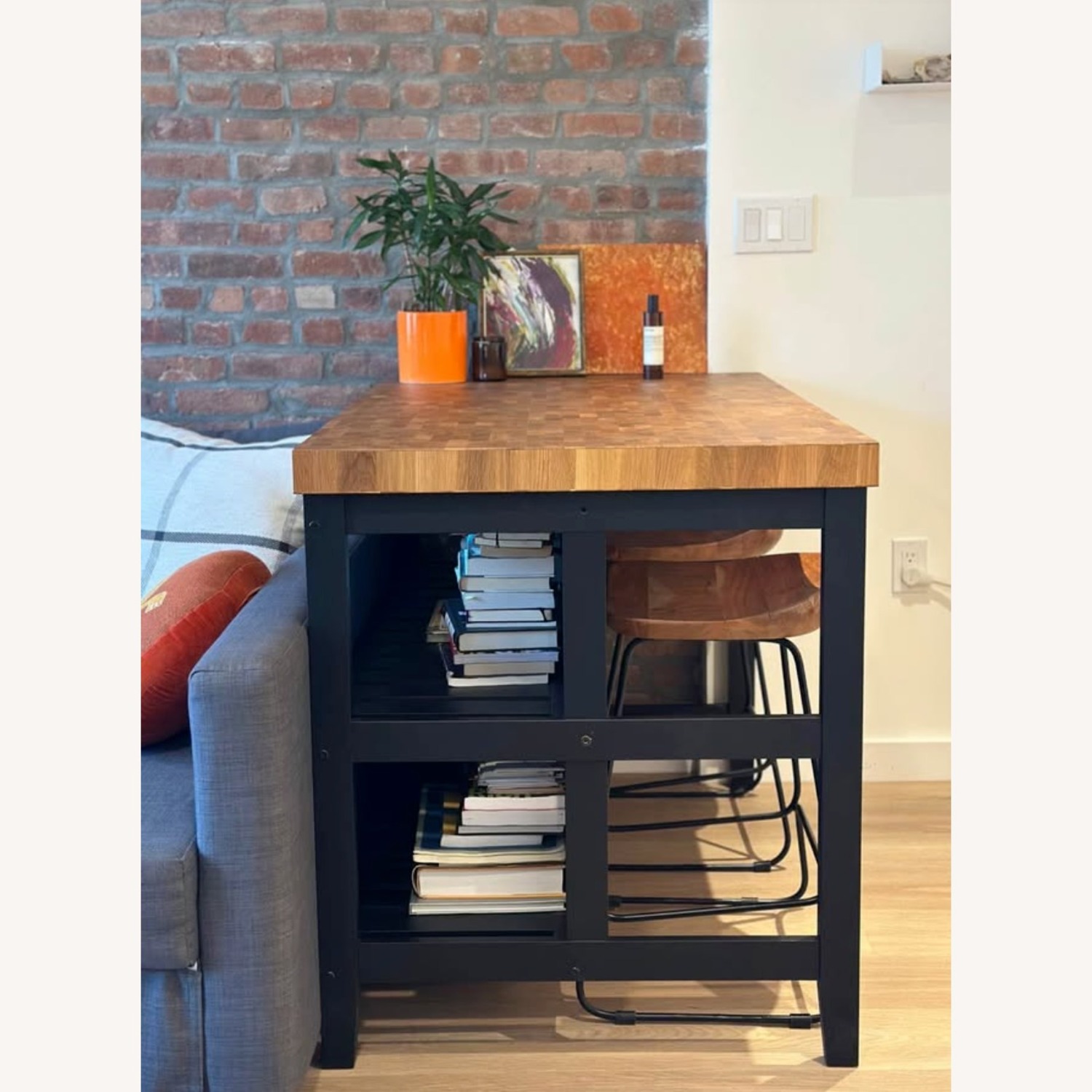 IKEA VADHOLMA Black Kitchen Island - image-1