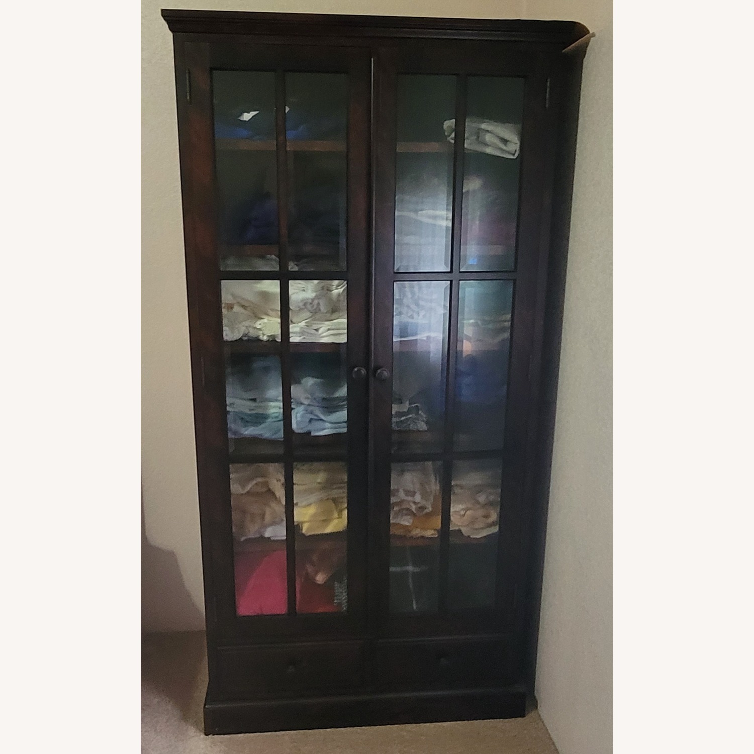 Japanese Wooden Wardrobe Cabinet - image-1