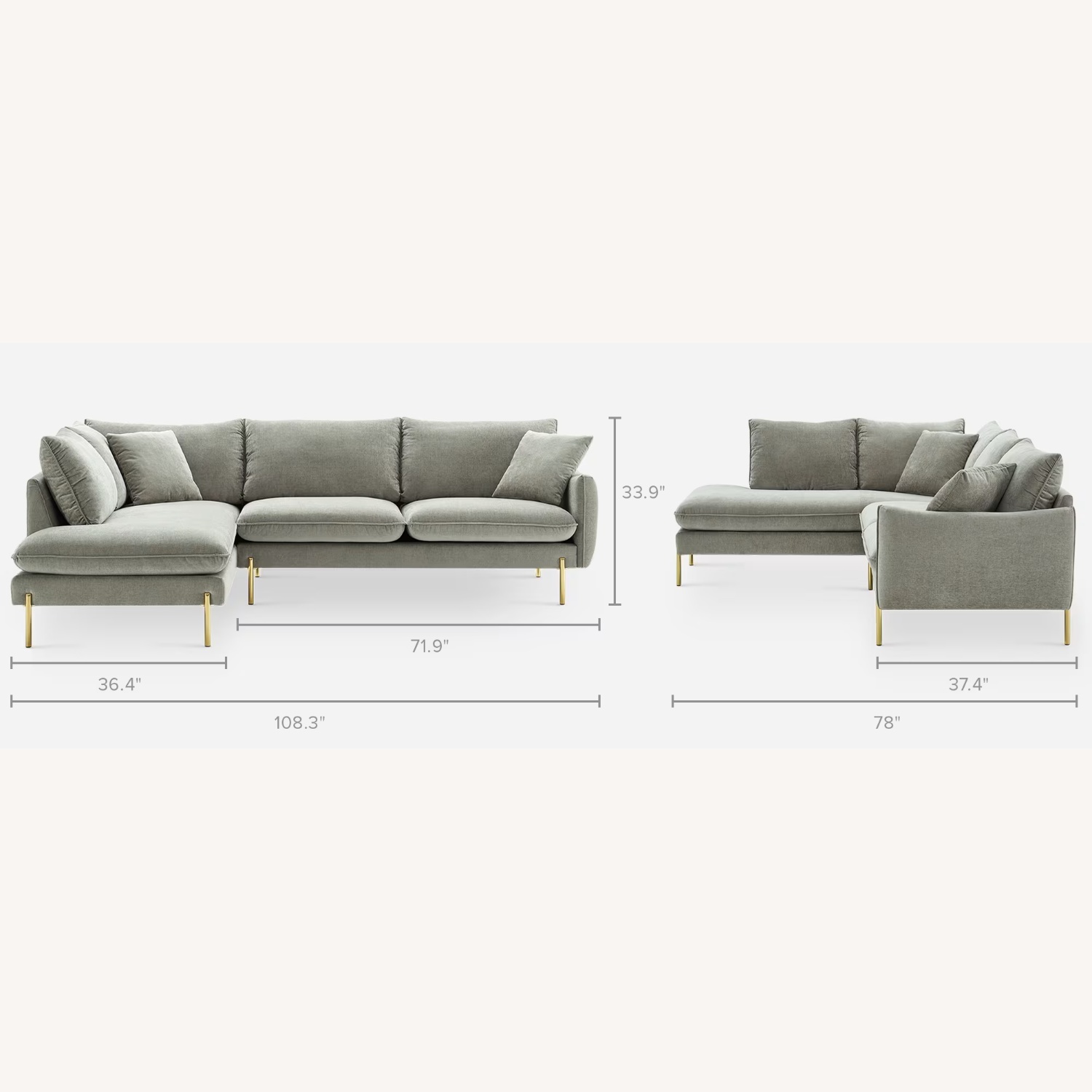 Casterly Verona Dark Grey Chaise Sectional - image-4