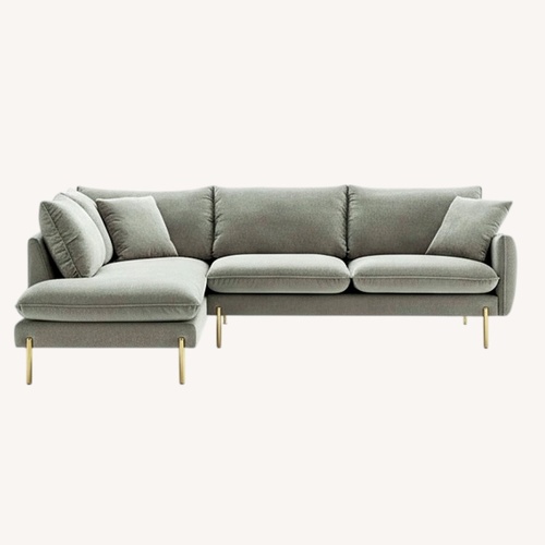Used Casterly Verona Dark Grey Chaise Sectional for sale on AptDeco