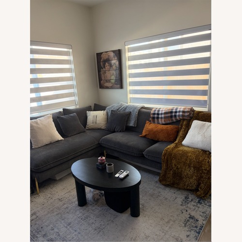 Used Casterly Verona Dark Grey Chaise Sectional for sale on AptDeco