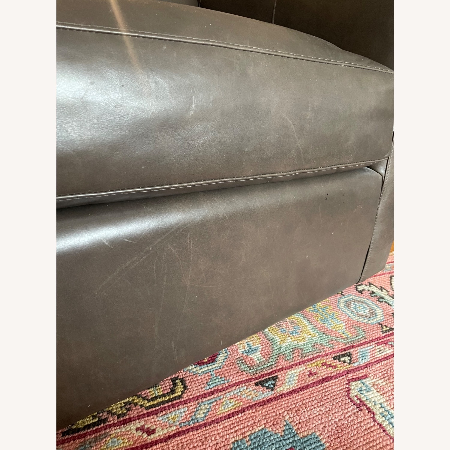 Crate & Barrel Axis Leather Swivel Chair - image-3