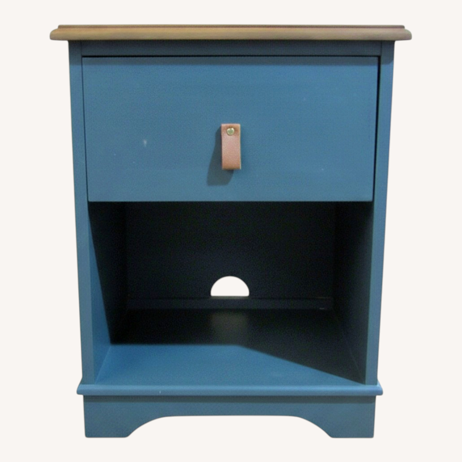 Pottery Barn Kids Blue Wood Nightstand - image-0