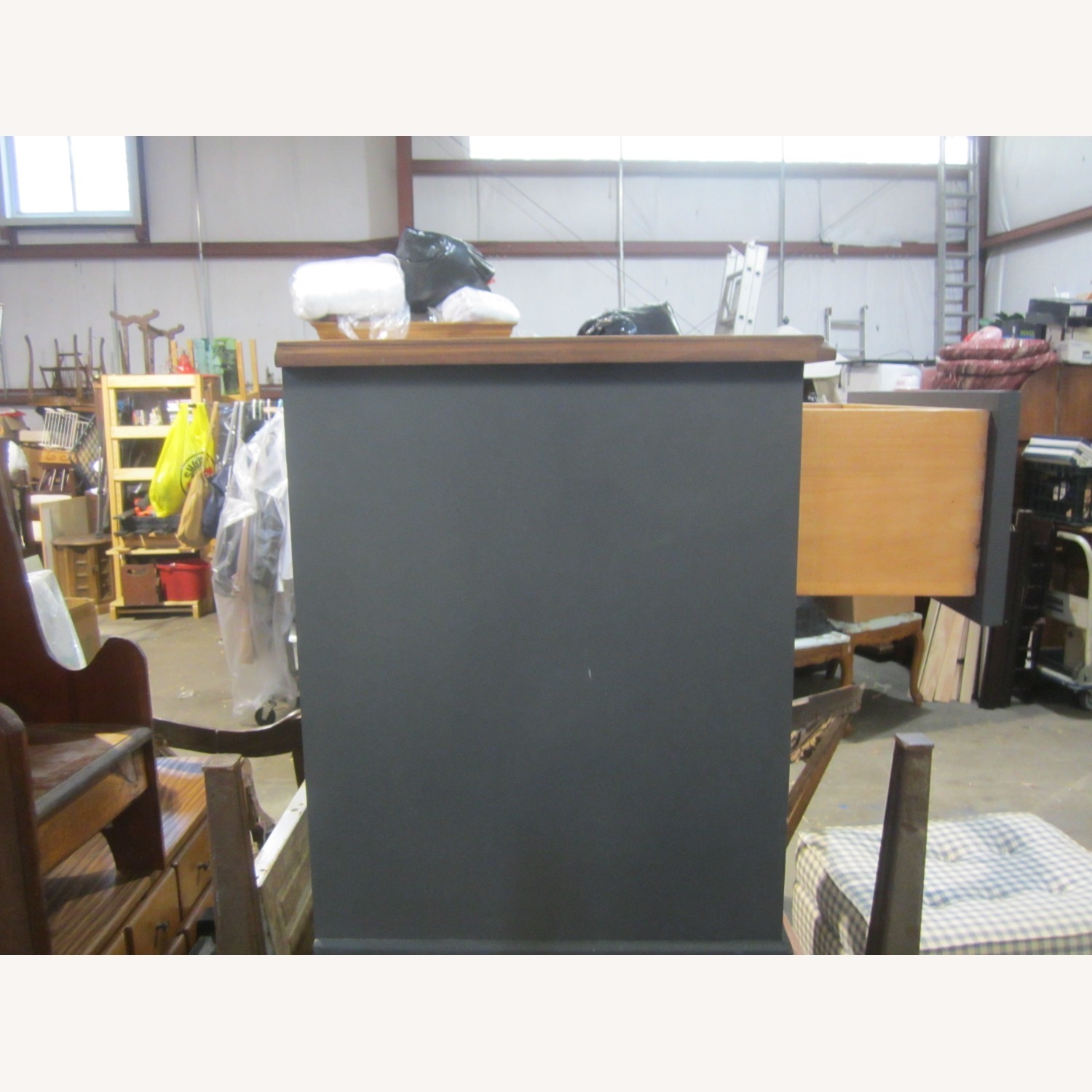 Pottery Barn Kids Blue Wood Nightstand - image-7