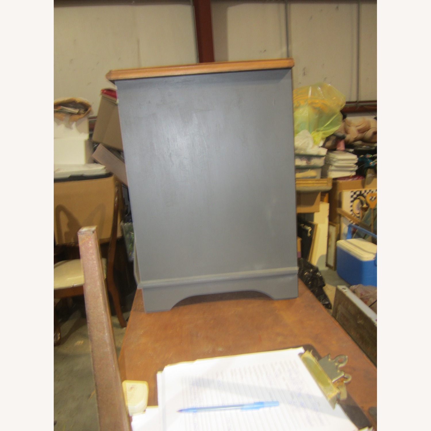 Pottery Barn Kids Blue Wood Nightstand - image-5