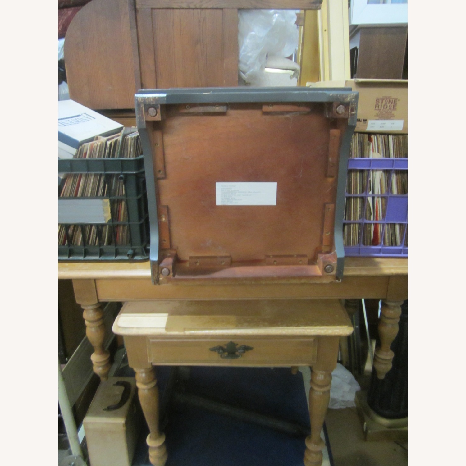 Pottery Barn Kids Blue Wood Nightstand - image-10