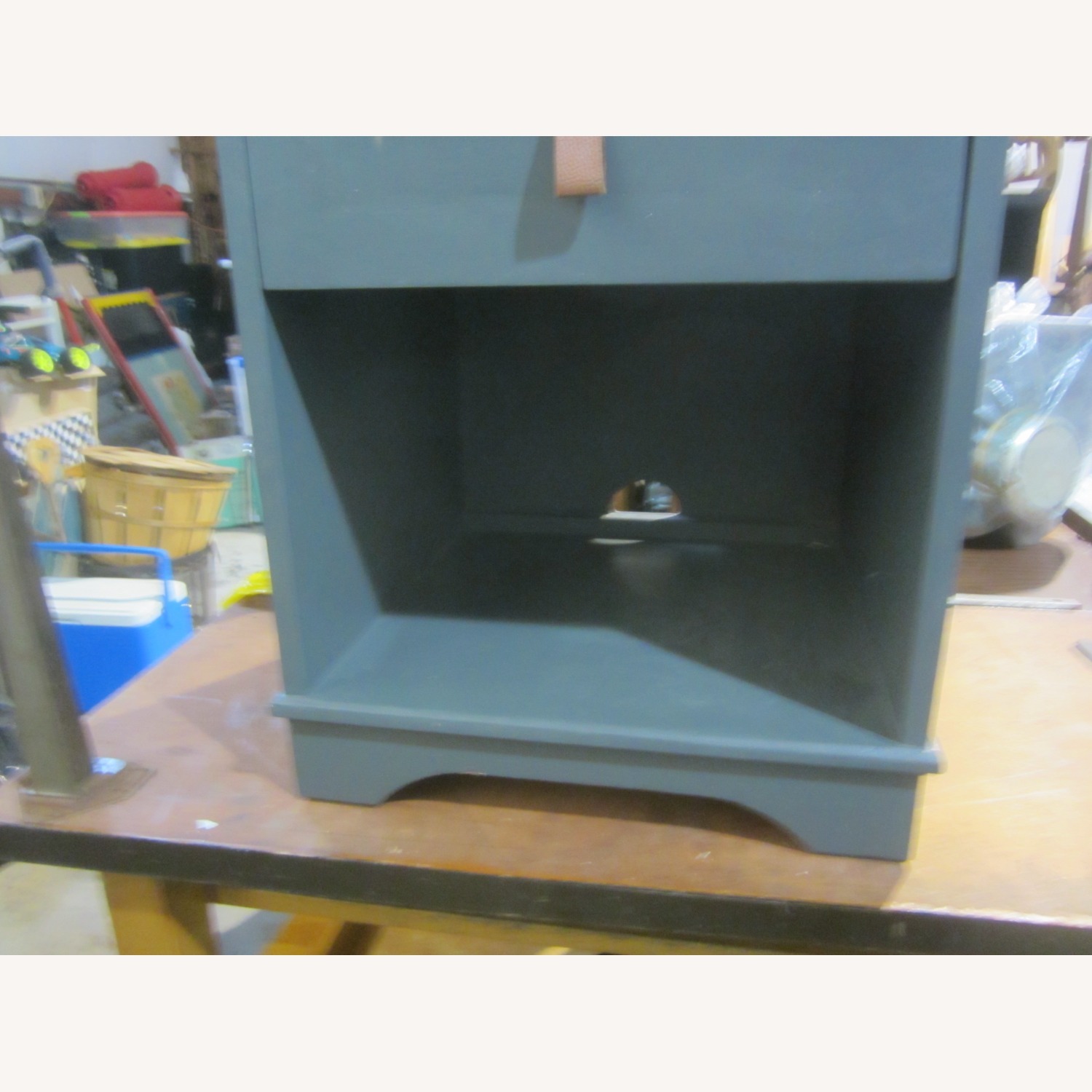 Pottery Barn Kids Blue Wood Nightstand - image-6