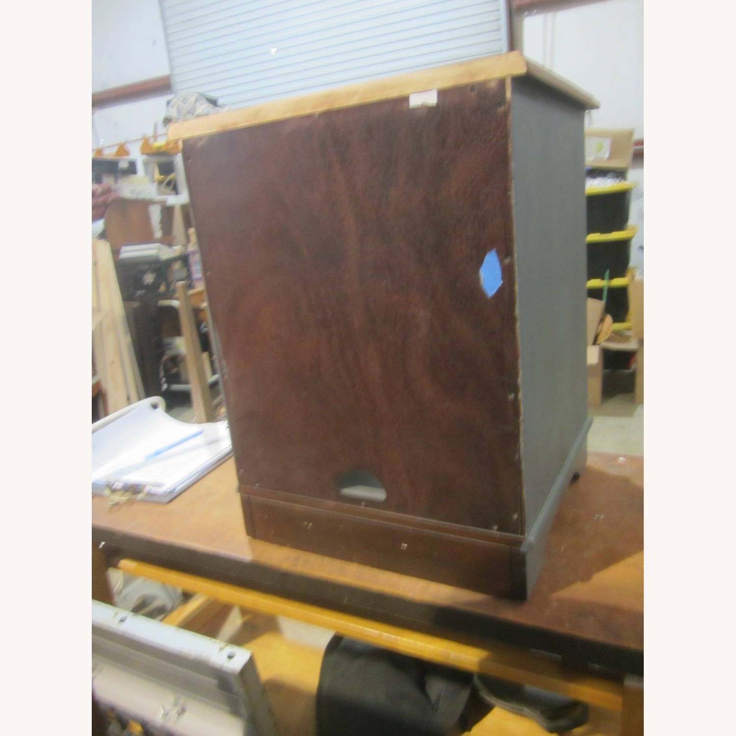 Pottery Barn Kids Blue Wood Nightstand - image-4