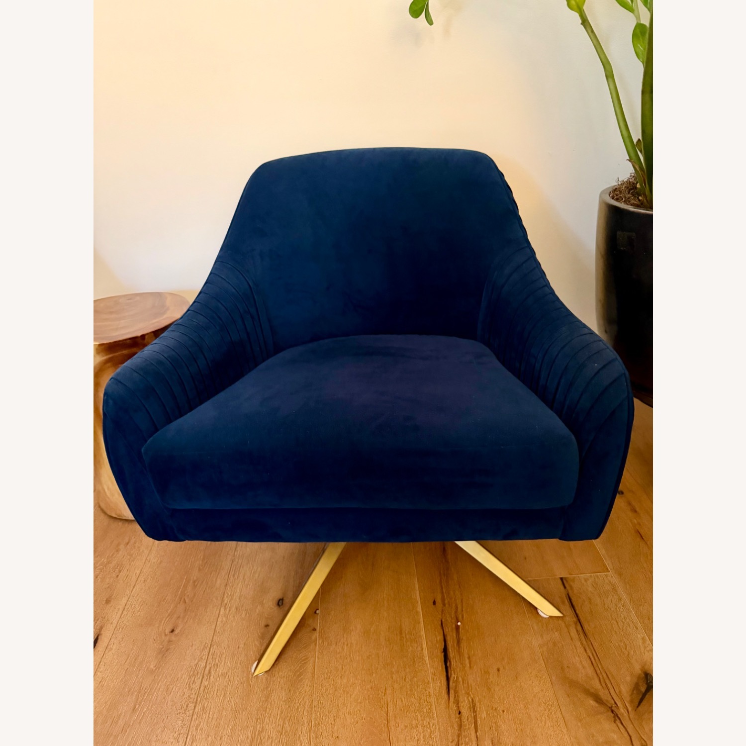 West Elm Roar & Rabbit Velvet Chair - image-1