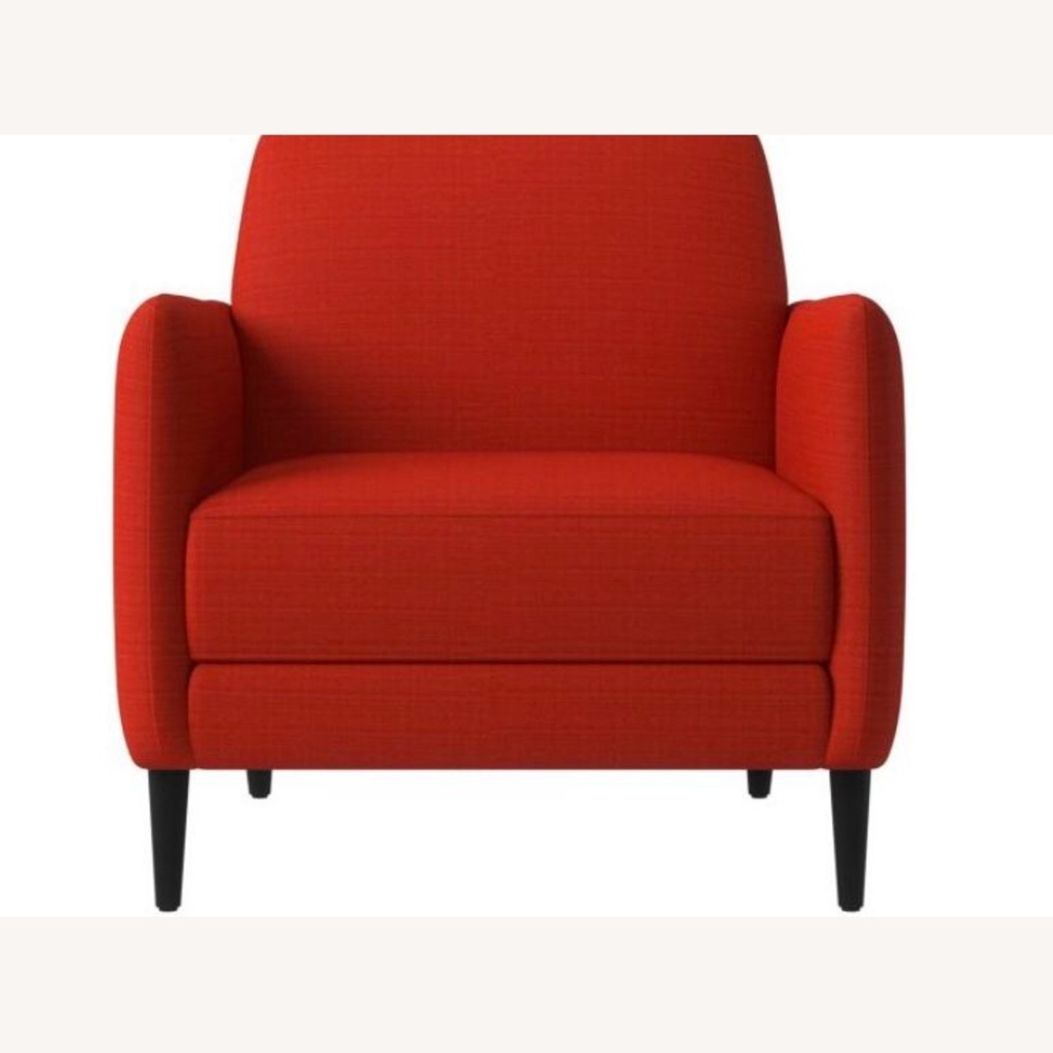 CB2 Parlour Atomic Orange Chair & Ottoman - image-15