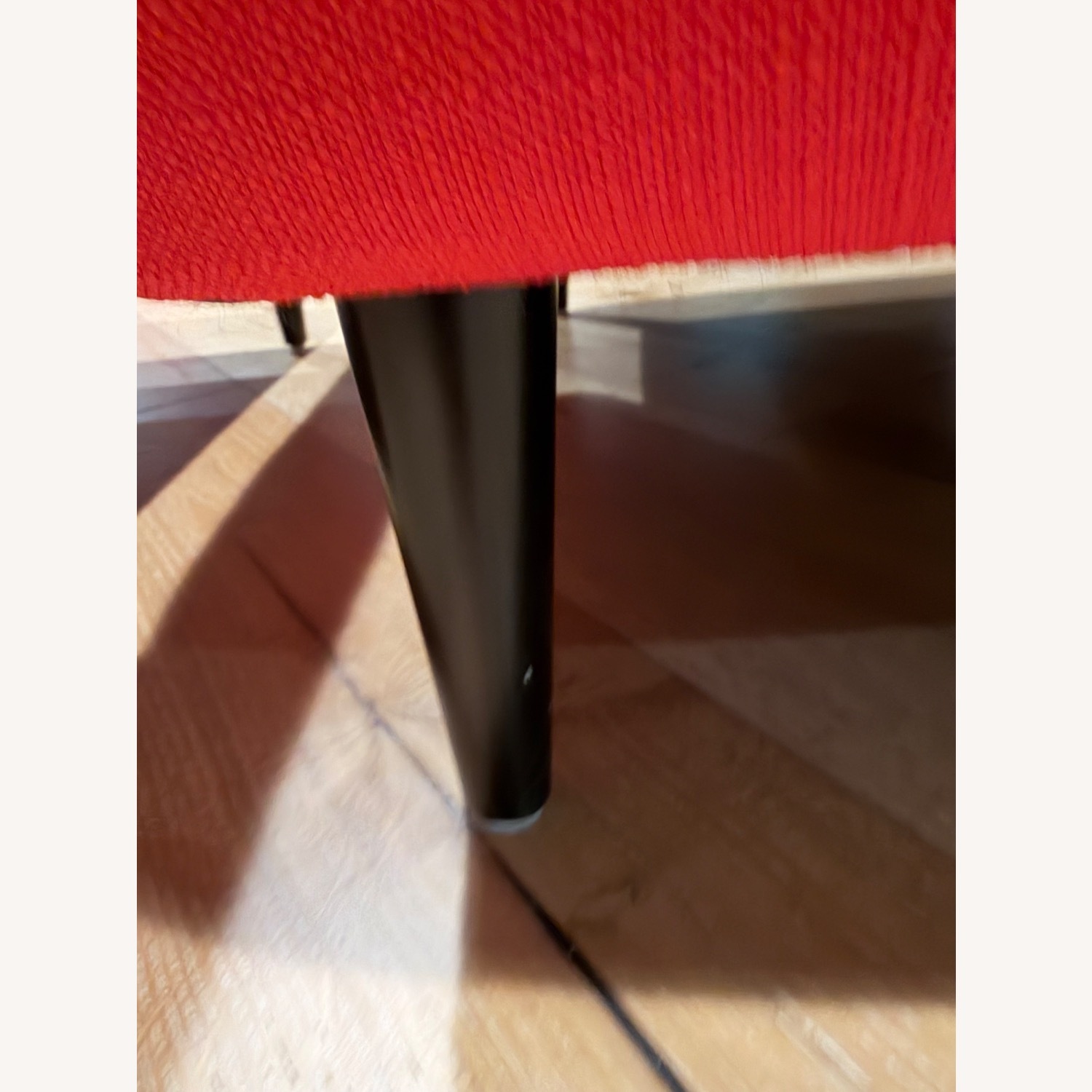 CB2 Parlour Atomic Orange Chair & Ottoman - image-12