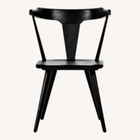LuxeDecor Globetrotter Black Wood Dining Chairs