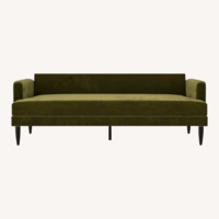 Novogratz Olive Green Velvet Sofa