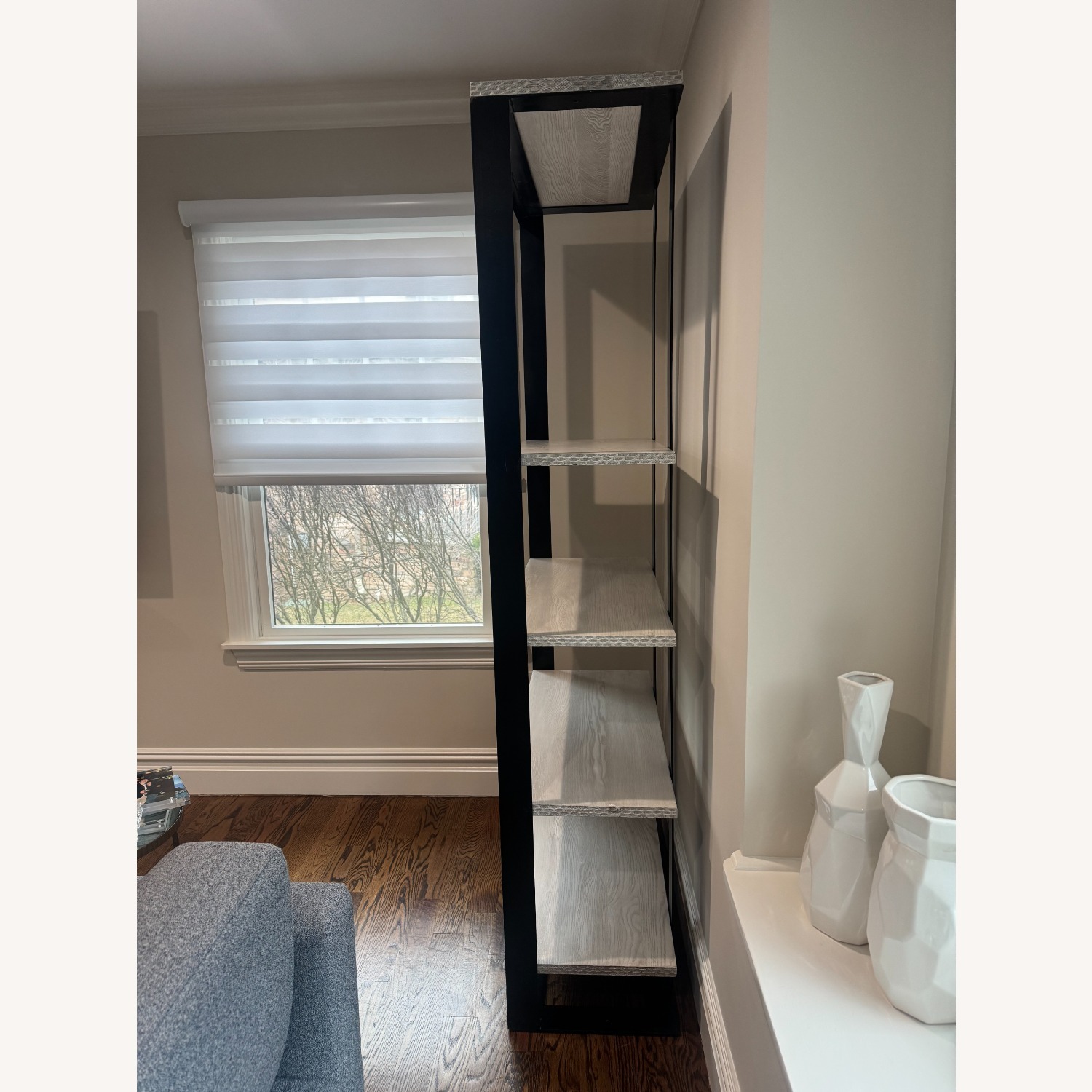 Arteriors Black Iron White Wood  Etagere  - image-2