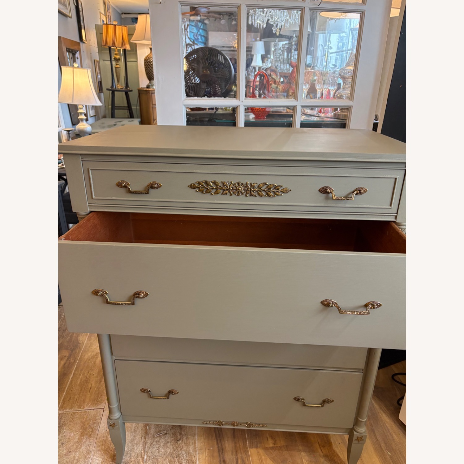 North Shore Furniture Green Wood Dresser - image-5