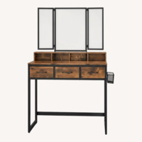 17 Stories Vanity Set with Stool and Mirror