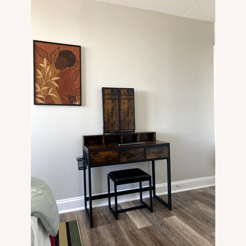 Used 17 Stories Vanity Set with Stool and Mirror for sale on AptDeco