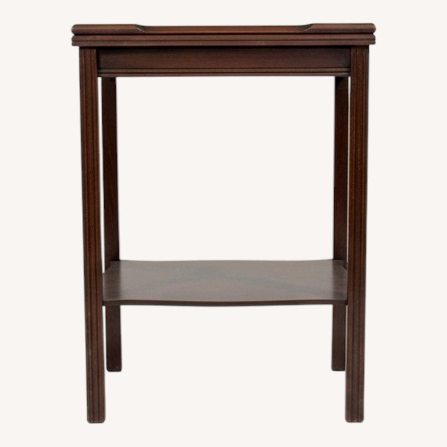 Vintage/Antique Dark Brown Wood Side Table - image-0