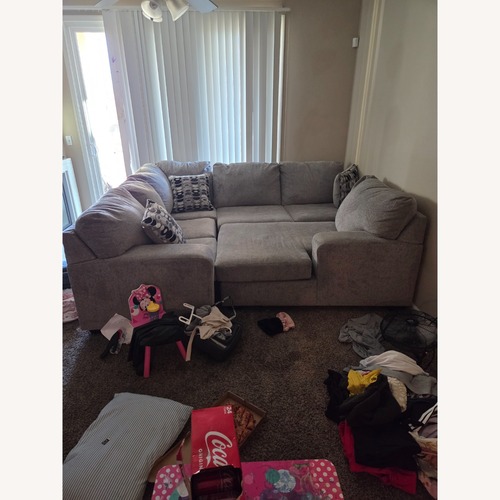 Used Ashley Furniture Light Gray 3+ Piece Sectional for sale on AptDeco