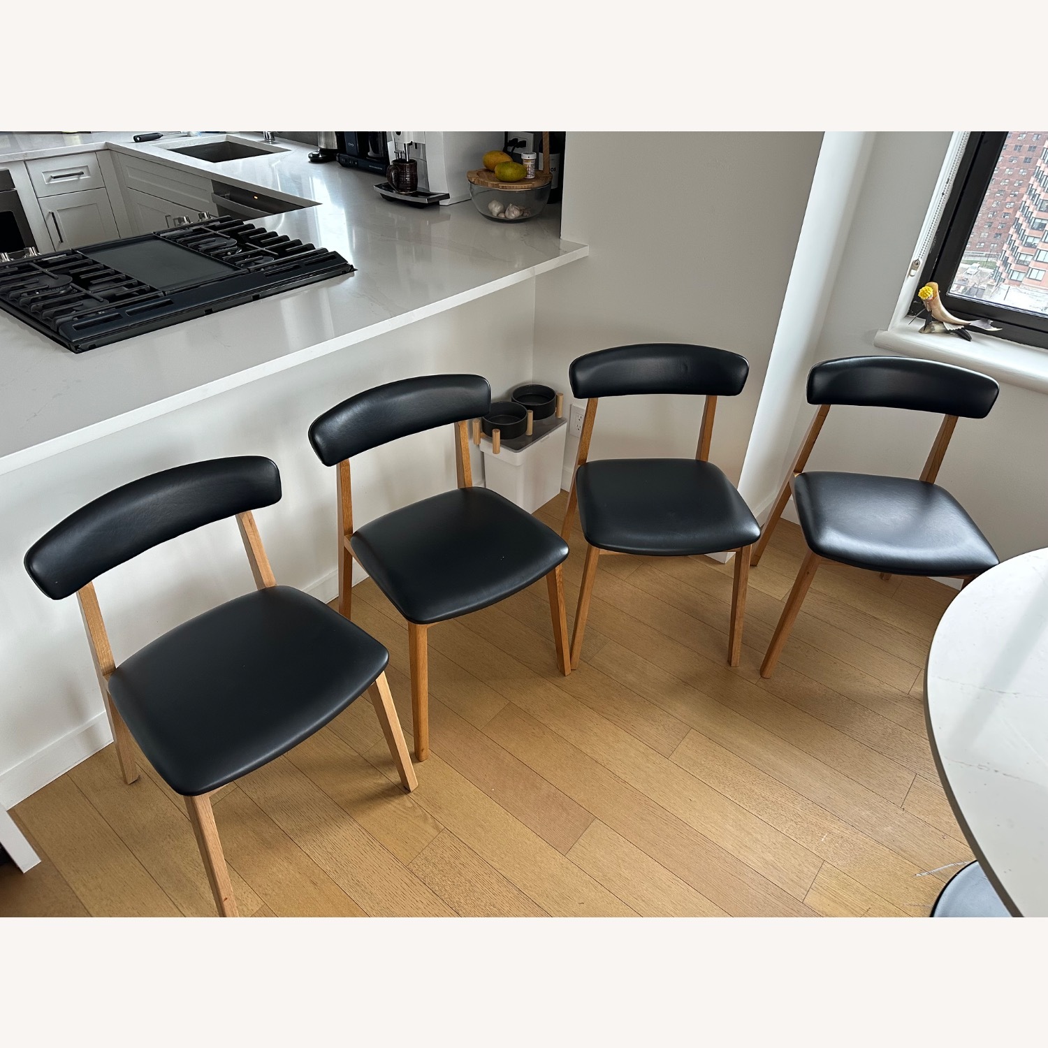 Room & Board Errol Black Leather Dining Chairs - image-4
