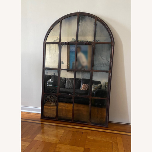 Used Arhaus Dark Brown Wrought Iron Floor Mirror for sale on AptDeco