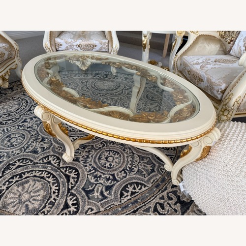 Used Bellagio 3 Piece Occasional Table Set for sale on AptDeco