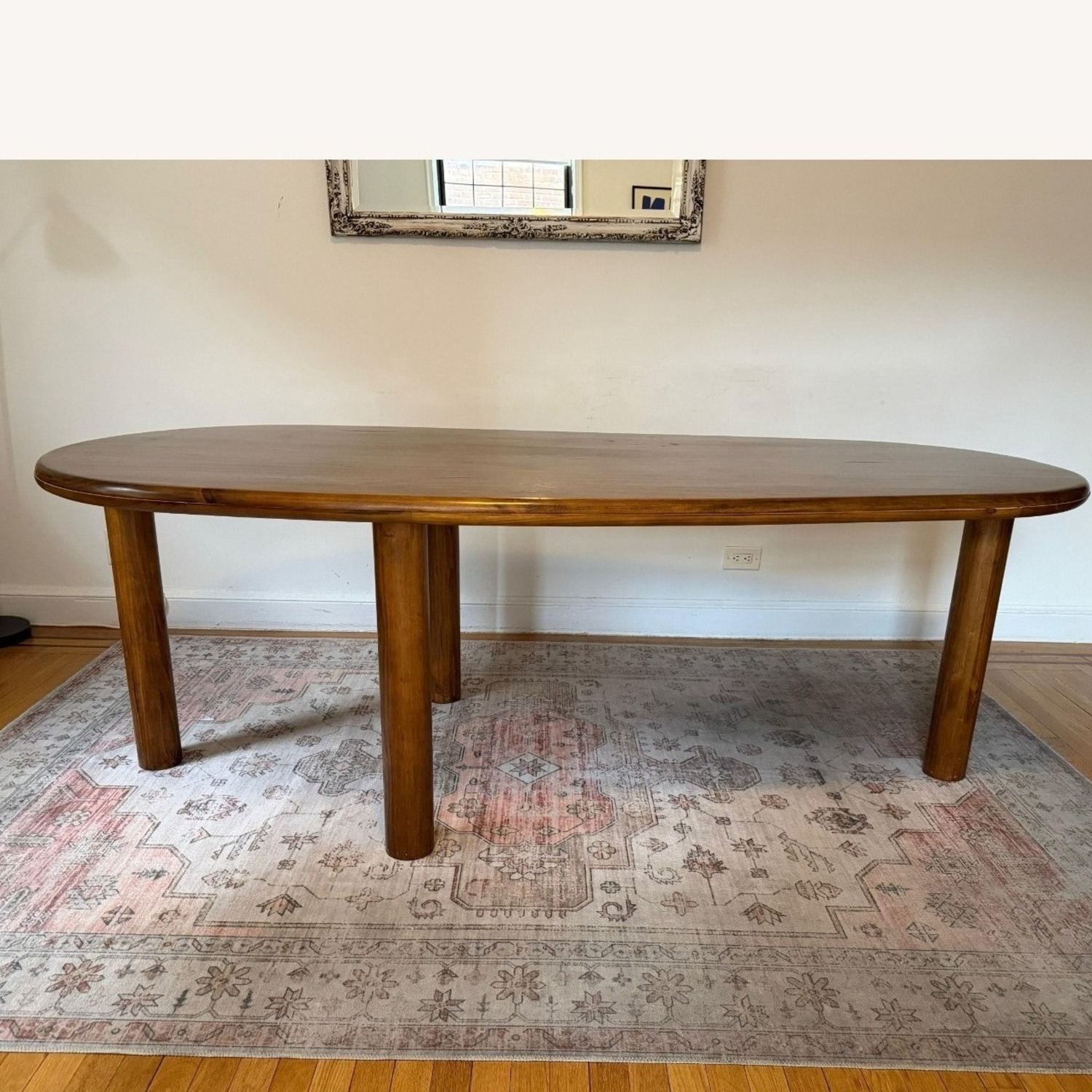 Calista Dark Brown Wood Dining Table - image-9