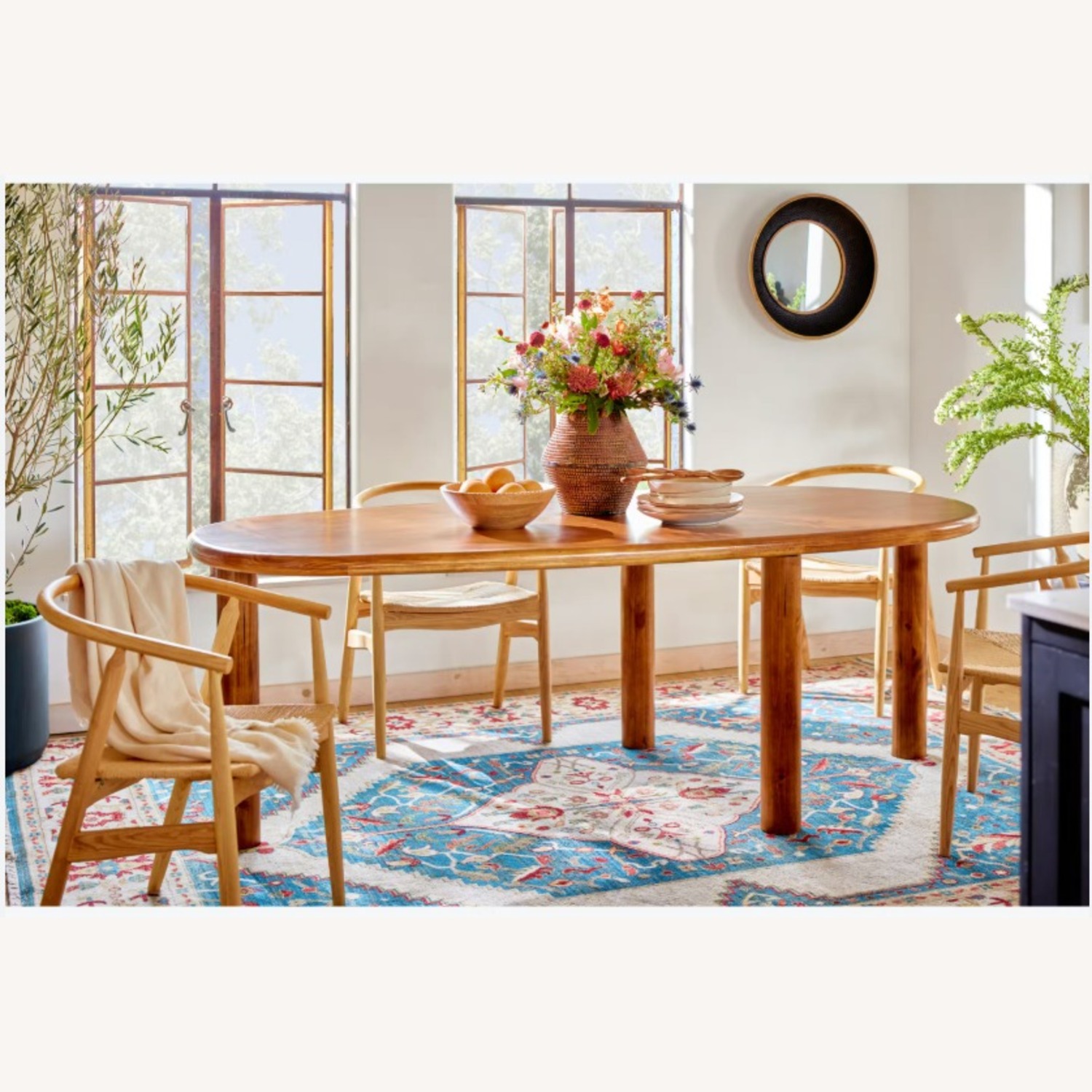 Calista Dark Brown Wood Dining Table - image-7