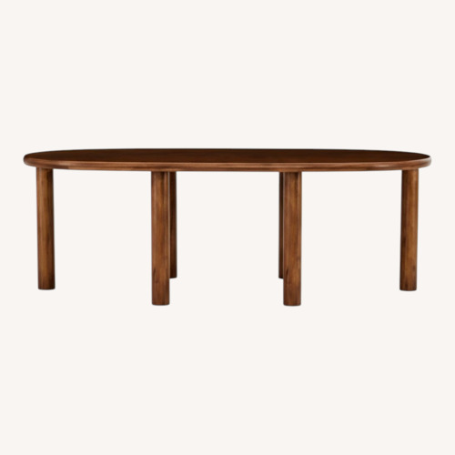 Used Calista Dark Brown Wood Dining Table for sale on AptDeco