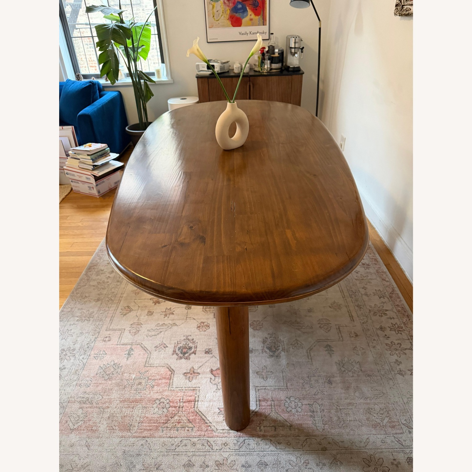 Calista Dark Brown Wood Dining Table - image-5