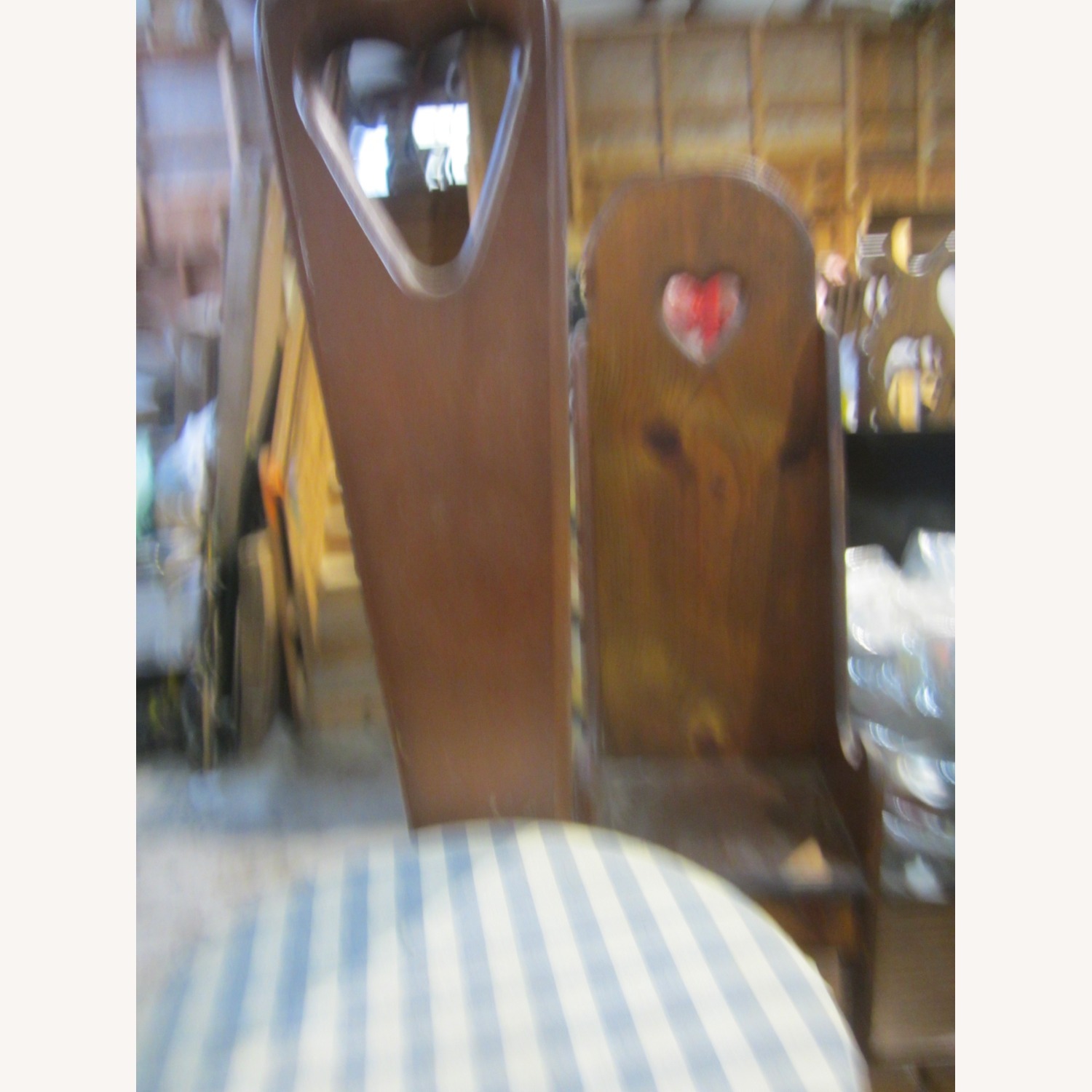 Vintage/Antique Dark Brown Wood Accent Chair - image-4