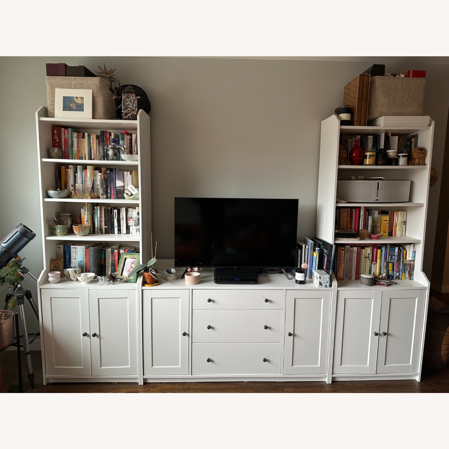 IKEA Hauga White Media Storage & Bookcases - image-1