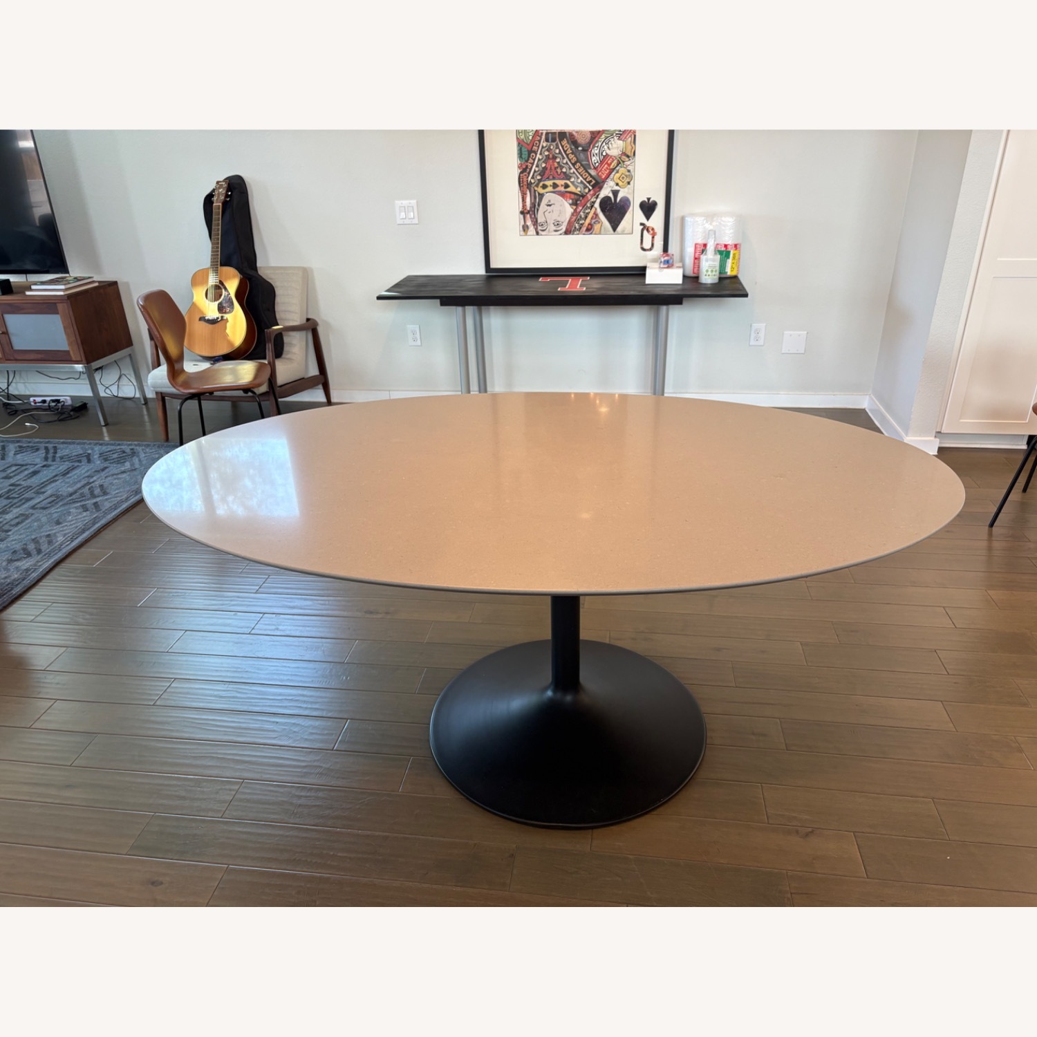 Julian Light Gray Stone Dining Table - image-3