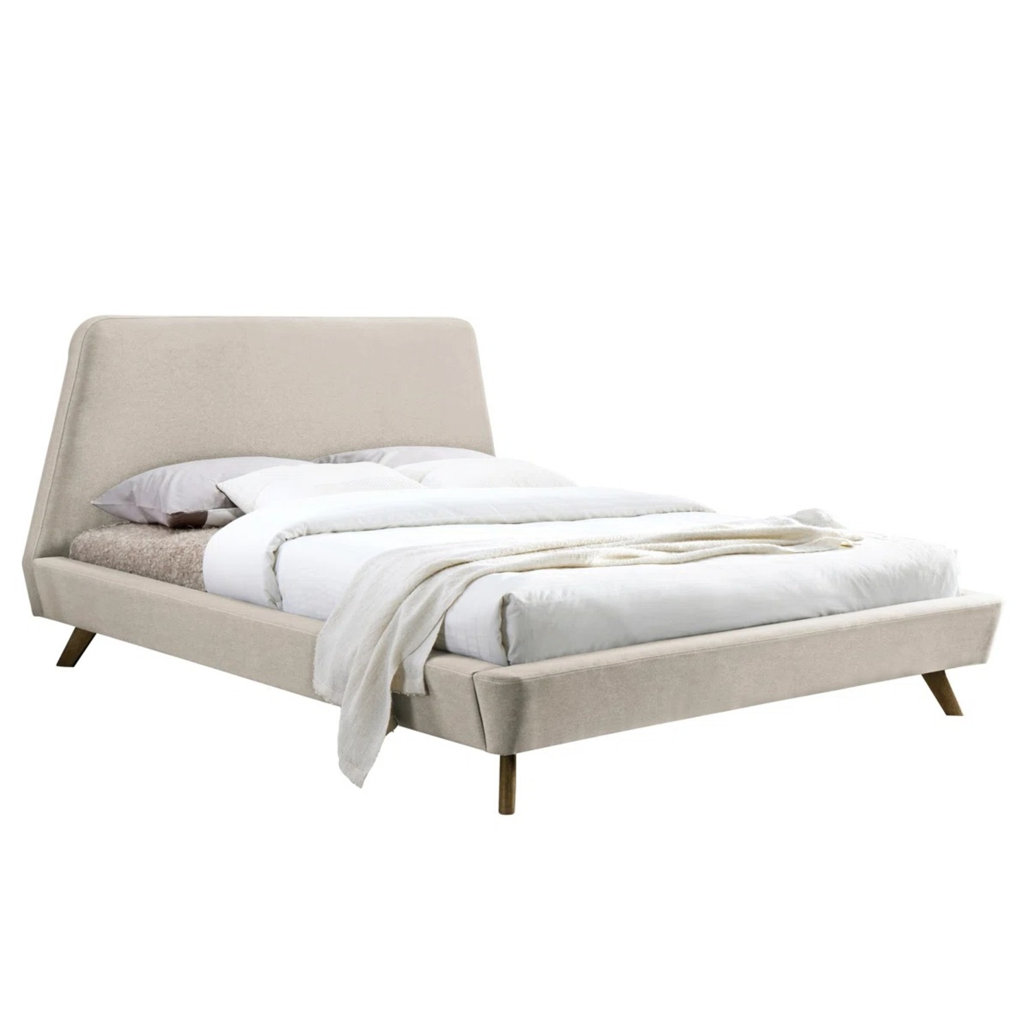Upholstered Platform Bed & Bed Frame in Queen  - image-1