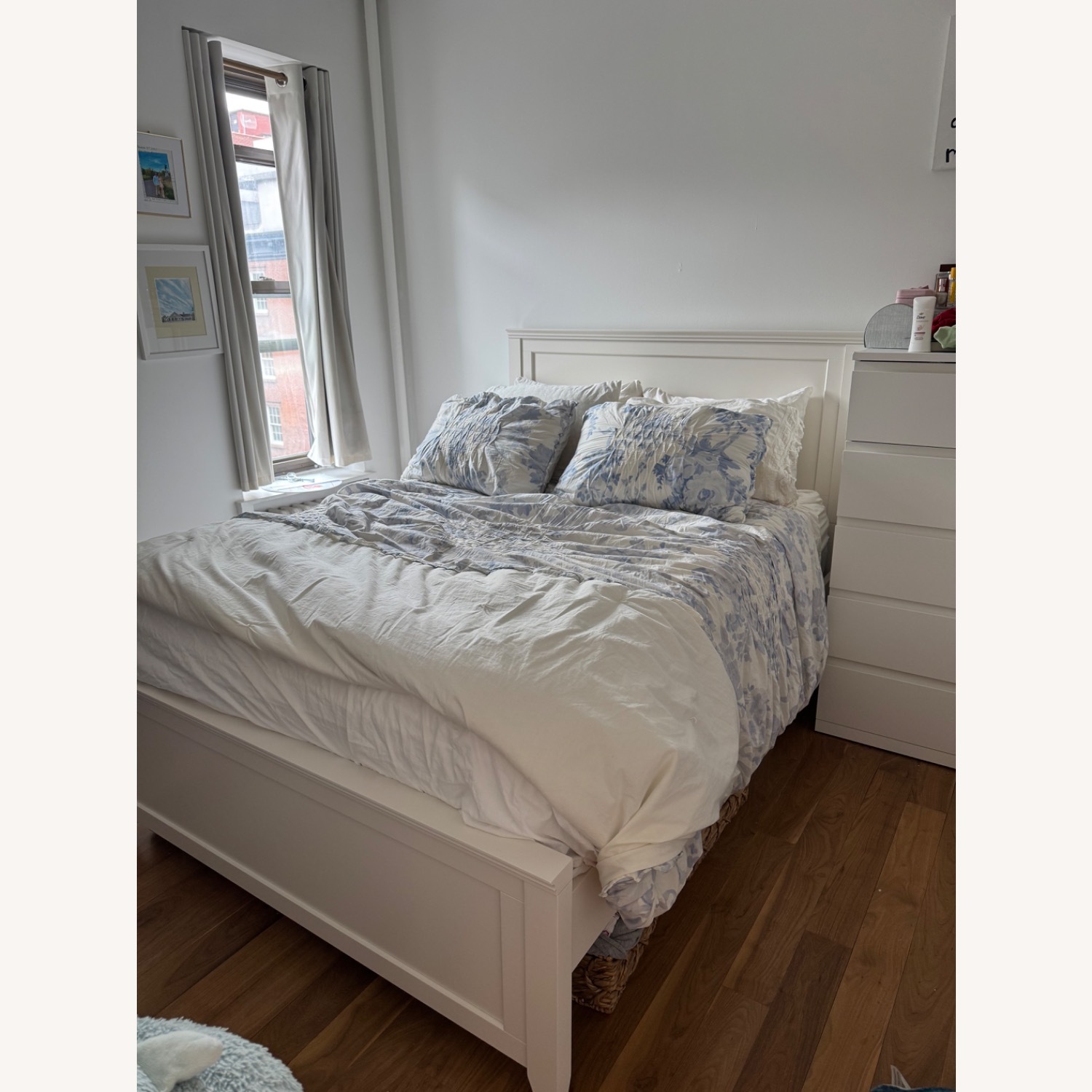 Pottery Barn White Hampton Bed Frame Full - image-1